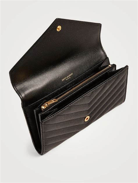 ysl black leather wallet|ysl wallet price.